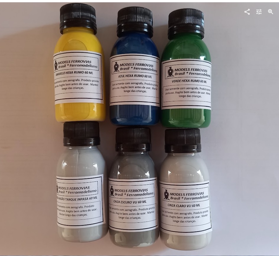 Kit 6 tintas Models ferrovias brasil