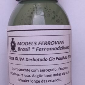 Verde Oliva desbotado Cia Paulista locomotivas antigas
