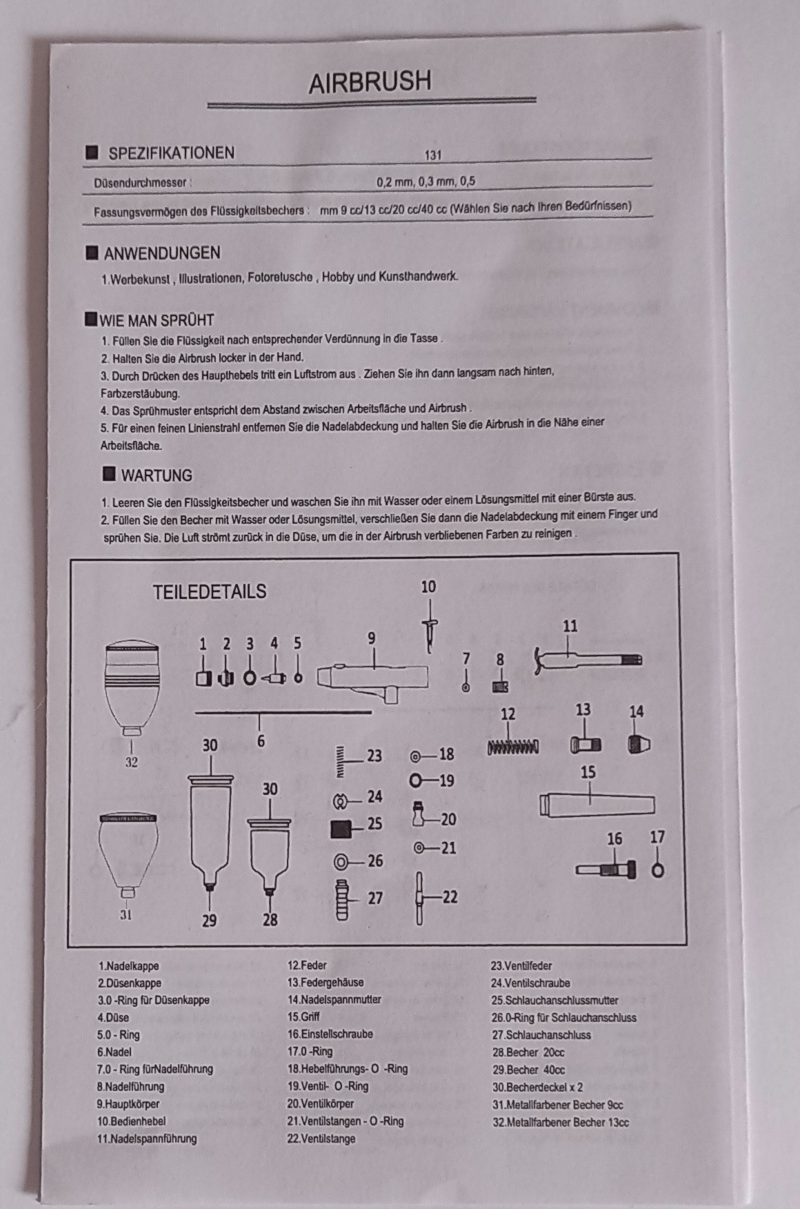 Aerografo XLS 131 Profissional - Imagem 2