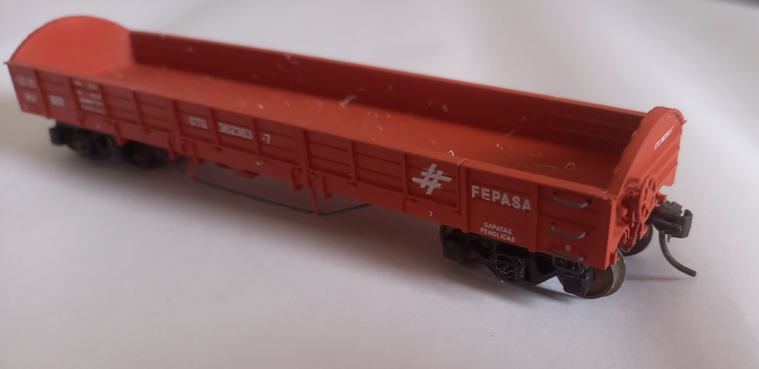 Vagão Gondola GTQ serie S reforço Horizontal escala HO - Imagem 3
