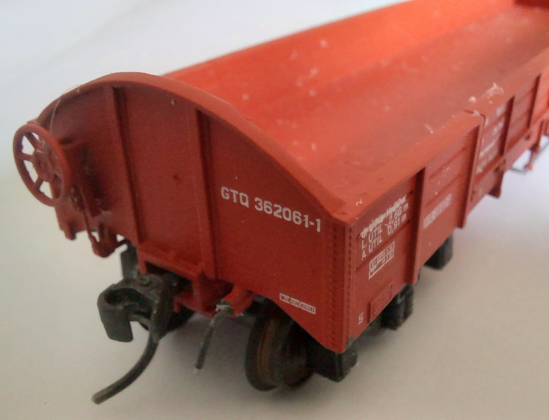 Vagão Gondola GTQ serie S reforço vertical escala HO - Imagem 5