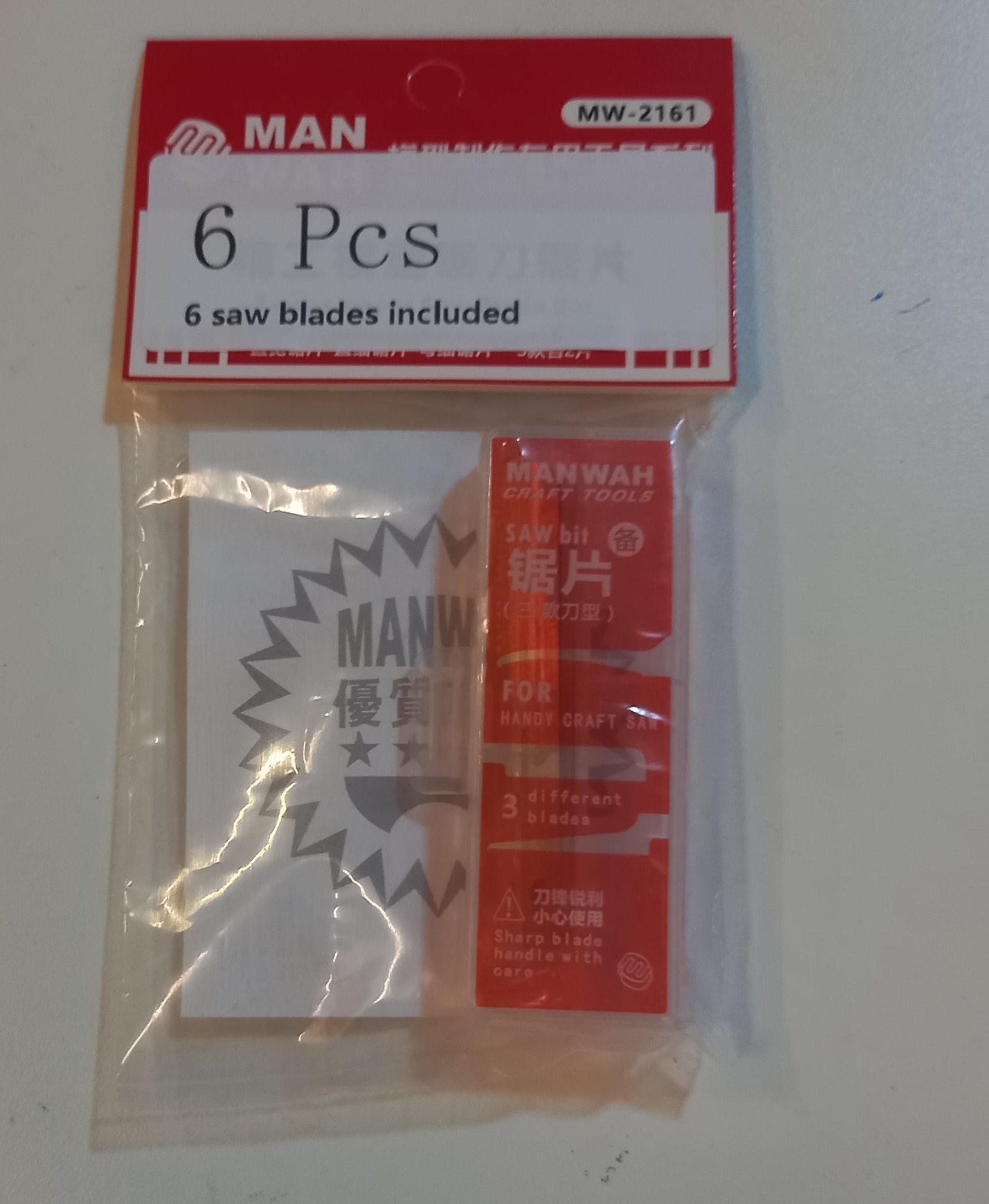 Refil de 6 peças lâminas para corte manual MANWAH